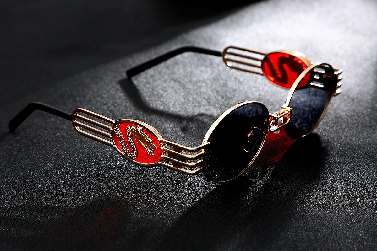 2019 Винтажные Солнцезащитные очки в стиле стимпанк мужские роскошные брендовые