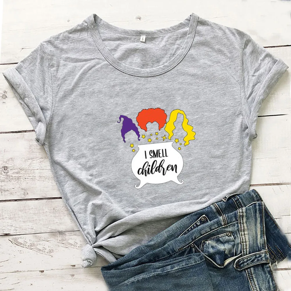 

I Smell Children Printed Ladies T Shirt Cotton Short Sleeve Women O-neck Personalized T-shirts Femme Casual Funny Camiseta Mujer