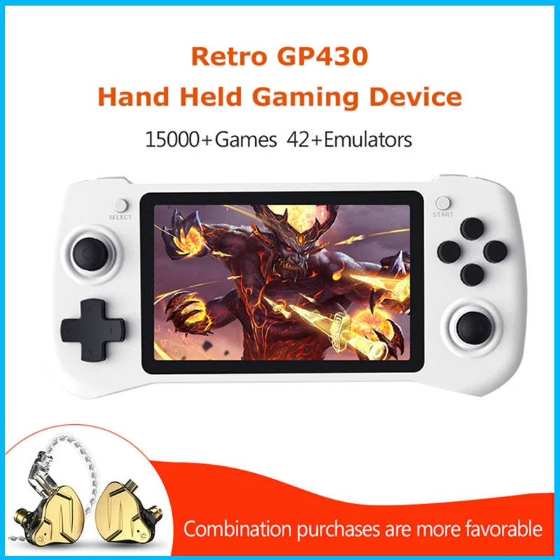 GP430 Ретро игровые консоли 4 3 дюймовый IPS экран Raspberry Pi см3 видео Портативный