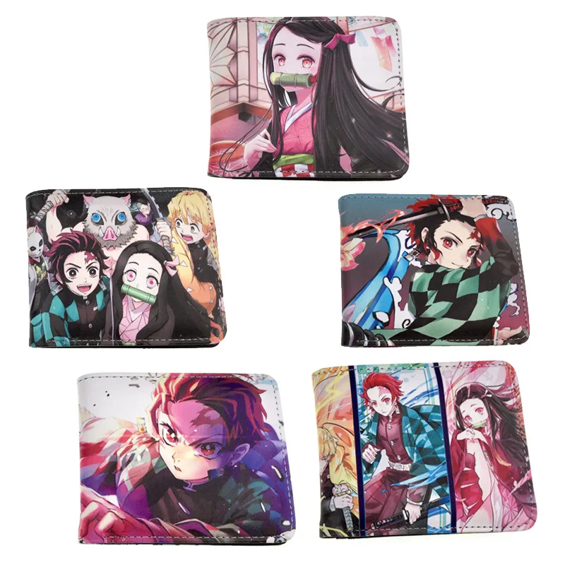 

Демон убийца: Kimetsu No Yaiba Kamado Nezuko Tanjirou Косплей PU короткий кошелек держатель для карт кошелек подарочный Кошелек для монет