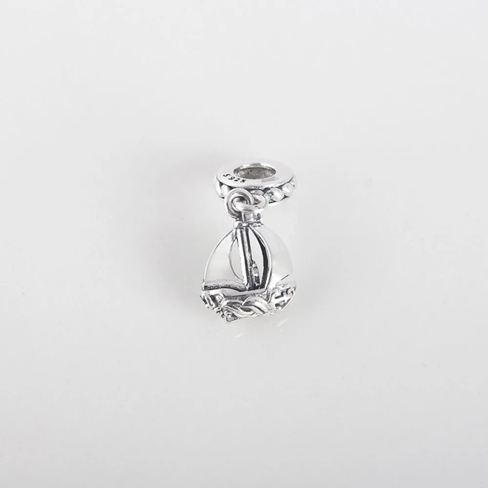 

Authentic 925 Sterling Silver Charm Fashion Sailing Pendant Beads For Original Pandora Charm Bracelets & Bangles Jewelry