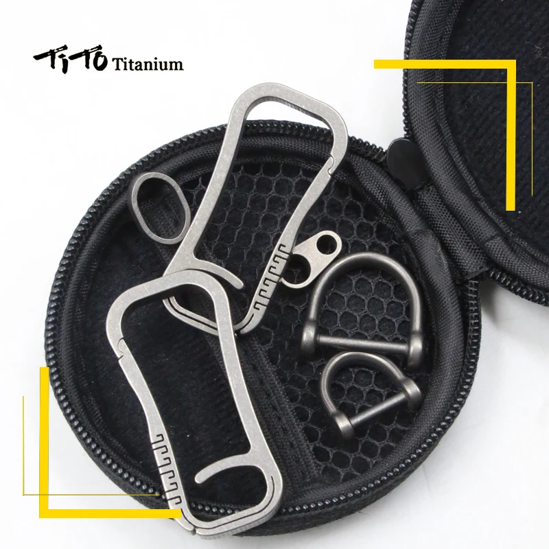 Брелок Тито из титанового сплава для повседневного использования мини-брелок в