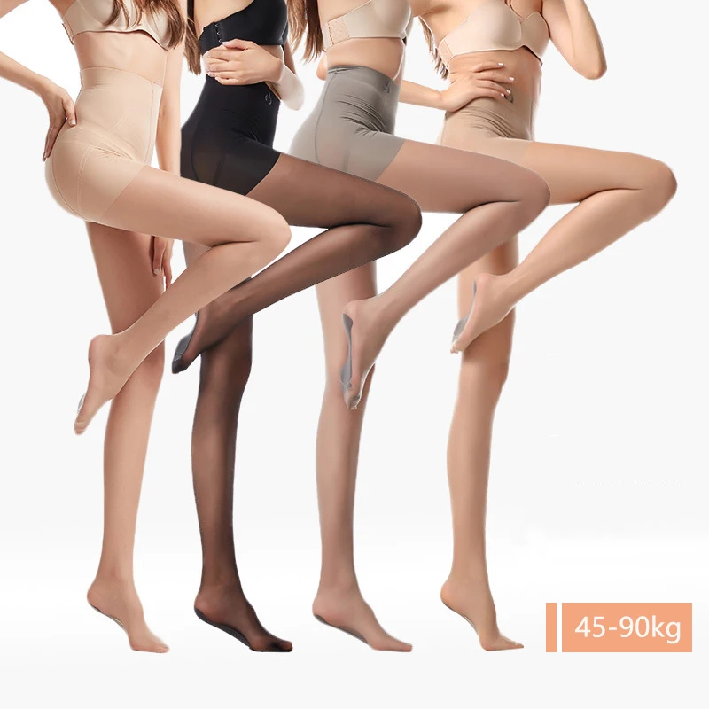 Женские нейлоновые чулки прозрачные колготки безопасные штаны размера плюс