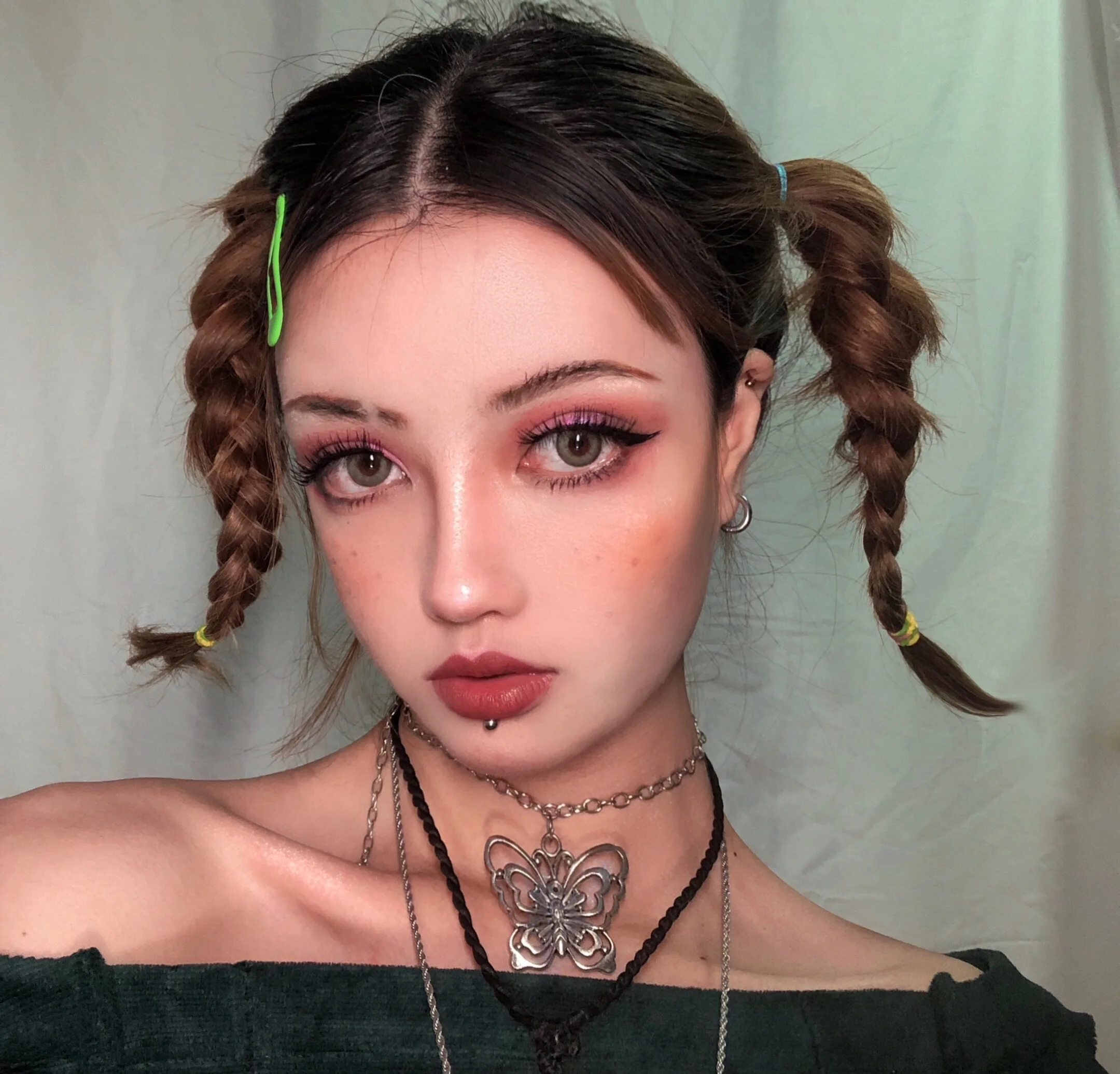 Инс девушка сердце кулон ожерелья для женщин Винтаж Харадзюку нержавеющая сталь