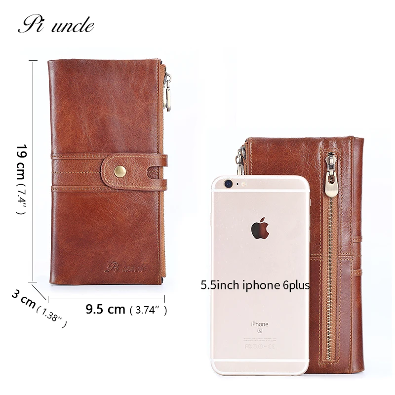 Piuncle самый популярный кошелек из натуральной кожи с блокировкой RFID карман для