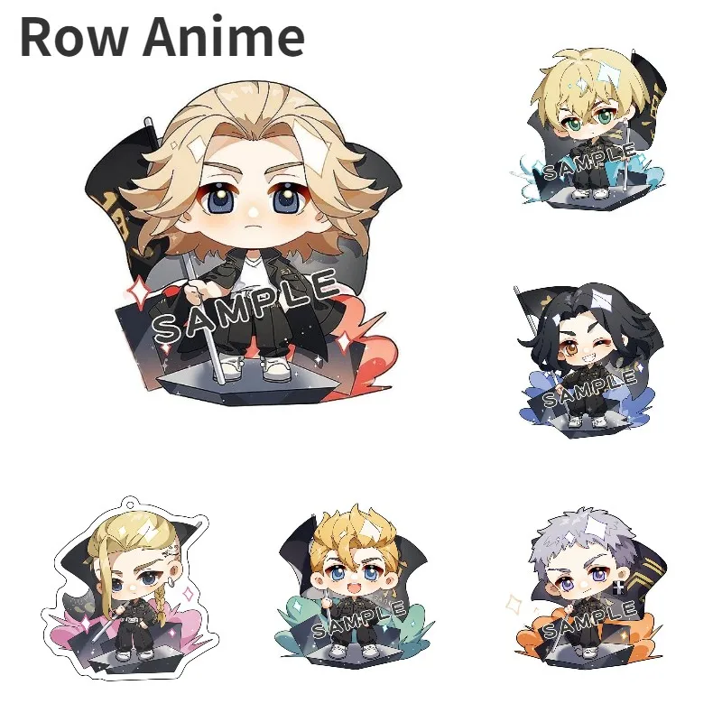 

Tokyo Revengers Anime Cosplay Keychain Figure Manjiro Ken Takemichi Hinata Atsushi Chibi Kawaii Student Backpack Key ring Props