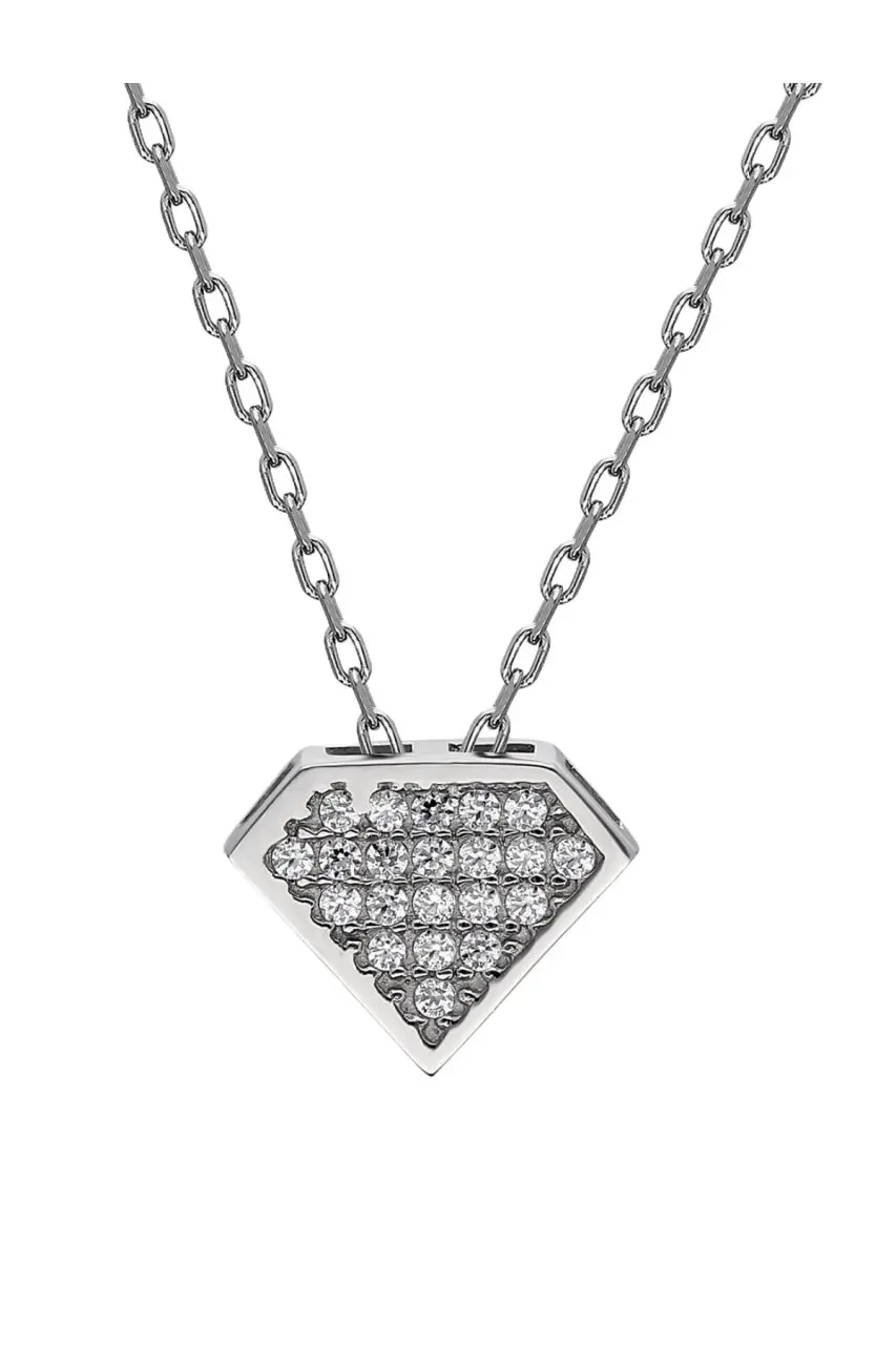 

Ожерелье из серебра 925 пробы, с фианитом