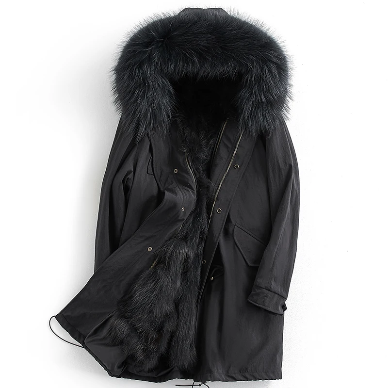 

Parka Homme Winter Jacket Men Natural Raccoon Fur Coat Parkas Mens Jackets and Coats Winterjas Heren 18JHL6Q5L1 MY1397