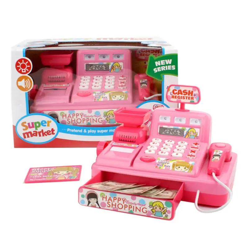 Электрический кассовый аппарат игрушка для детей имитация игры автомат продажи