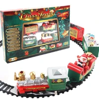 2022 christmas electric rail train set for under the tree electric railway train set racing road transportation childrens toys