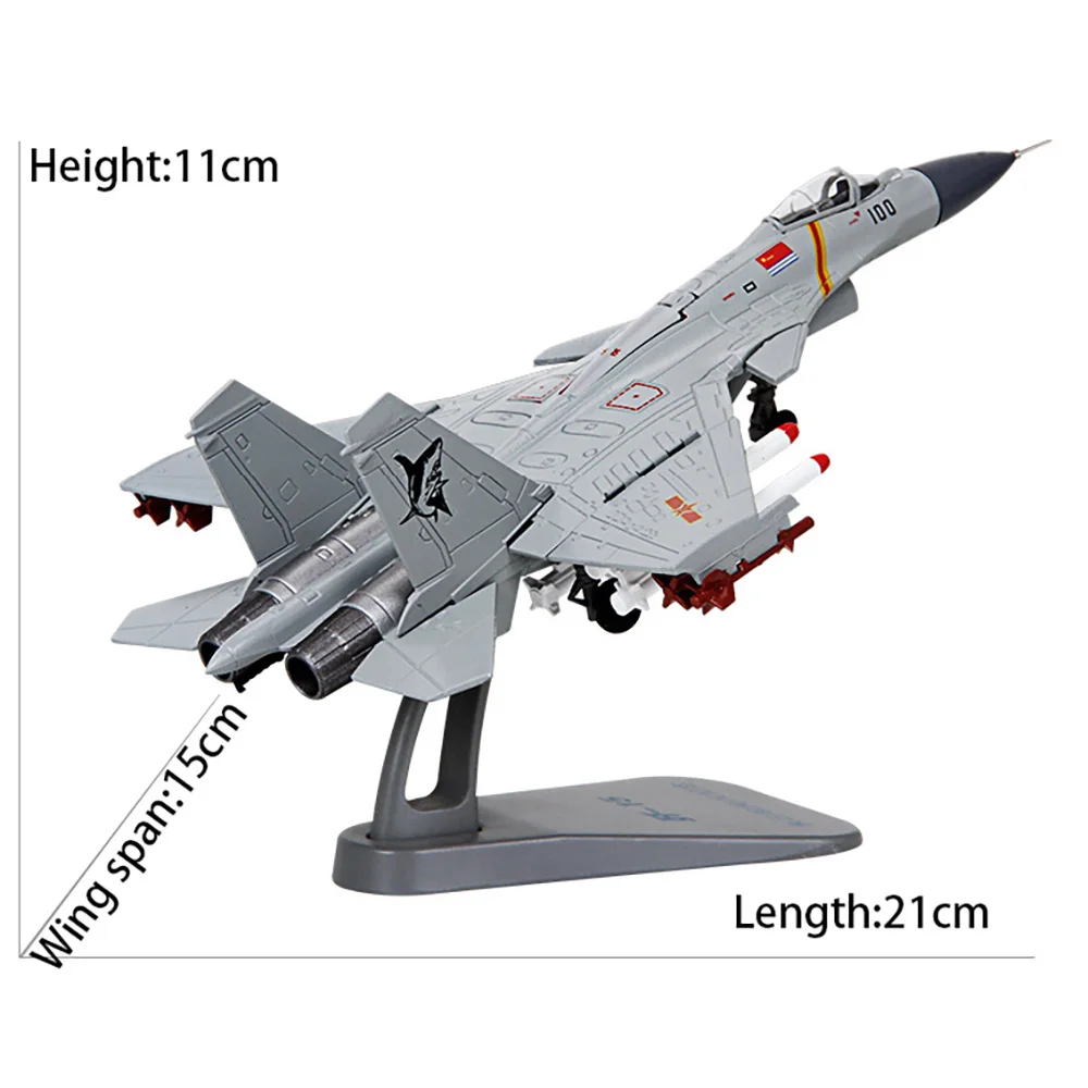 1/100 весы сплава модели самолетов в китайском стиле ВВС J-15 перевозчика на основе