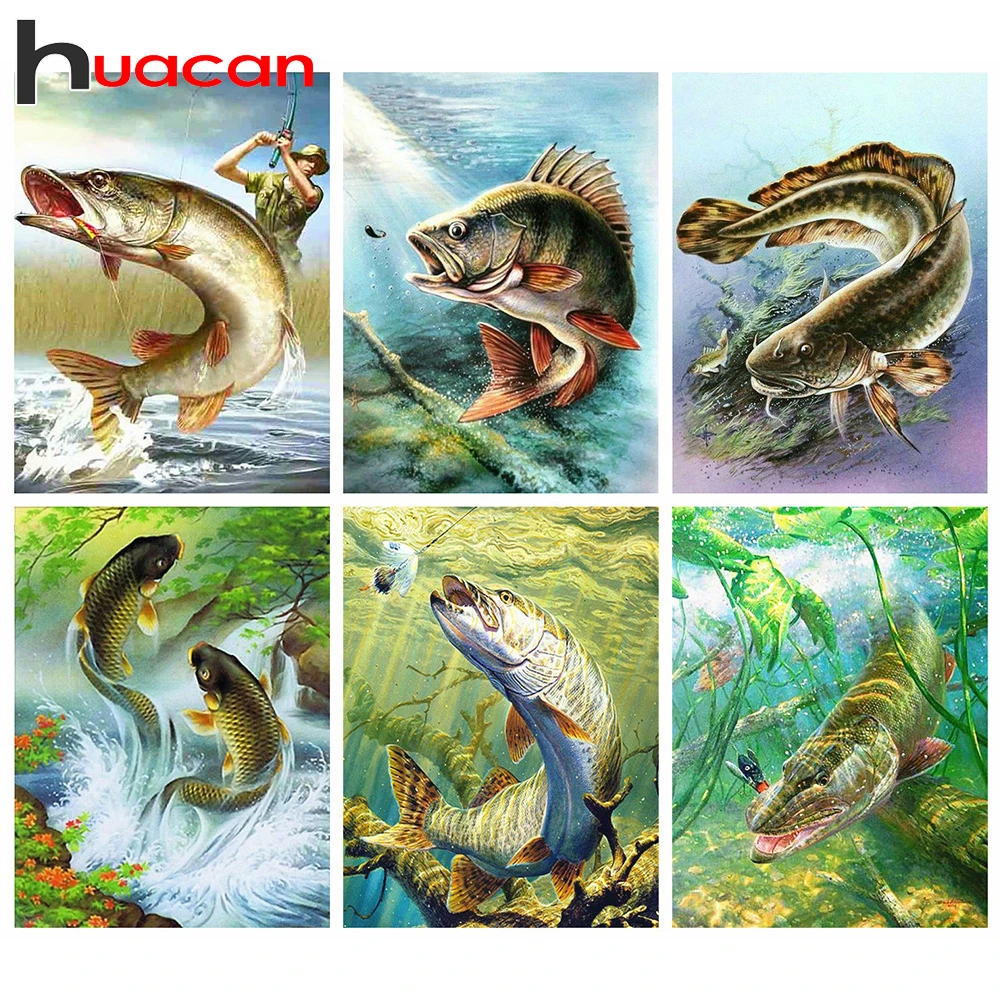 Huacan алмазная вышивка полная выкладка животные Полная площадь Алмазная мозаика