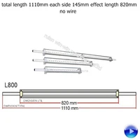 l800 static eliminator bar no wire for bag making machine total length 1110mm each side 145mm effect width 820mm