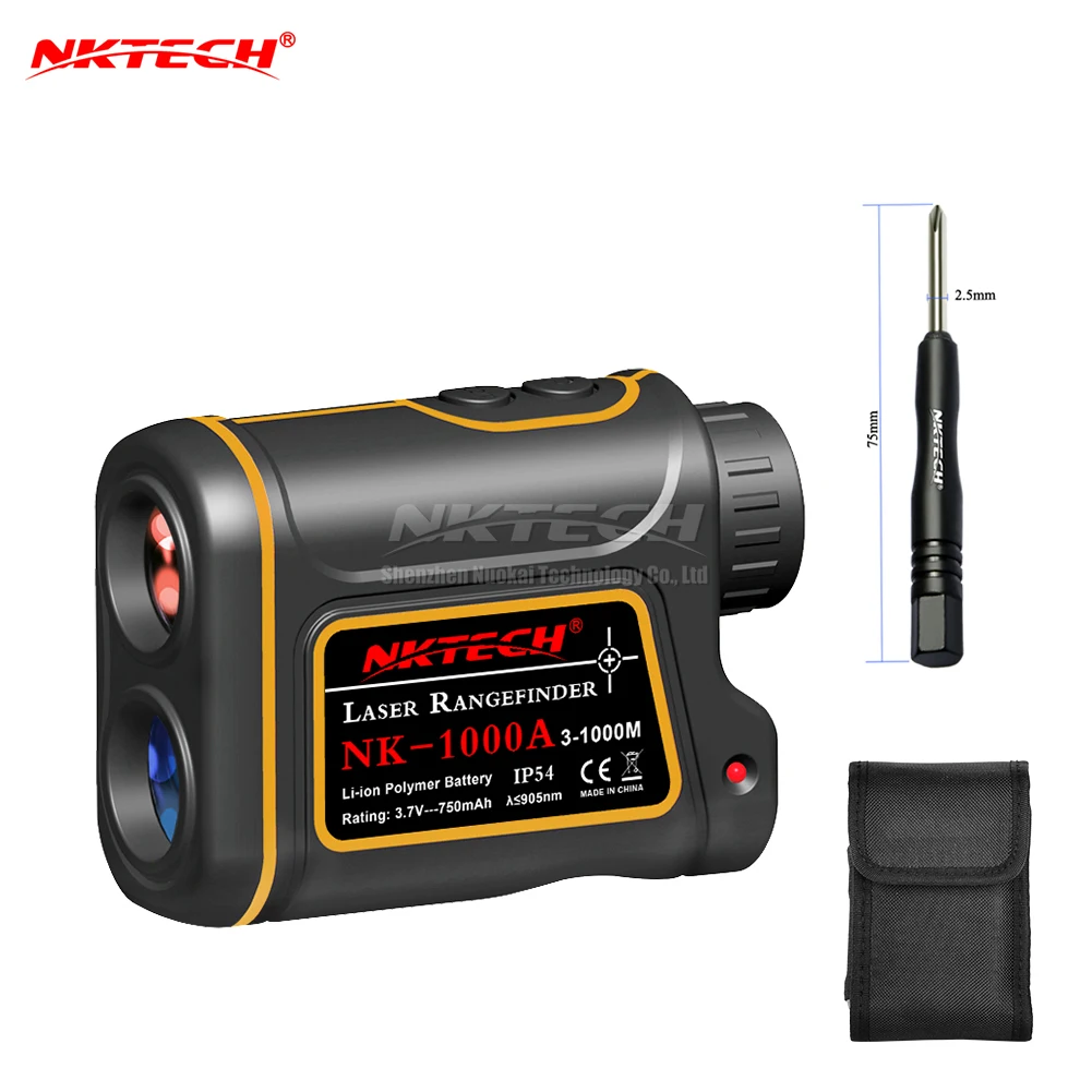 NKTECH лазерный дальномер, дальномер для охоты, гольфа, 600 м, 1000 м, 1200 м, 1500 м, 4в1, телескоп, дальномер с углом скорости, дальномер - Цвет: NK-1000A 3280ft