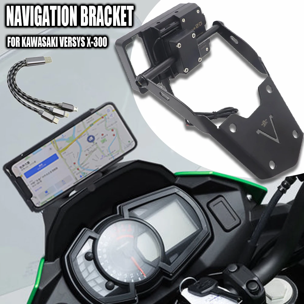 

New Motorcycle Accessories Navigation Frame Modification Navigation Bracket For Kawasaki VERSYS X300 X-300 Versys X300