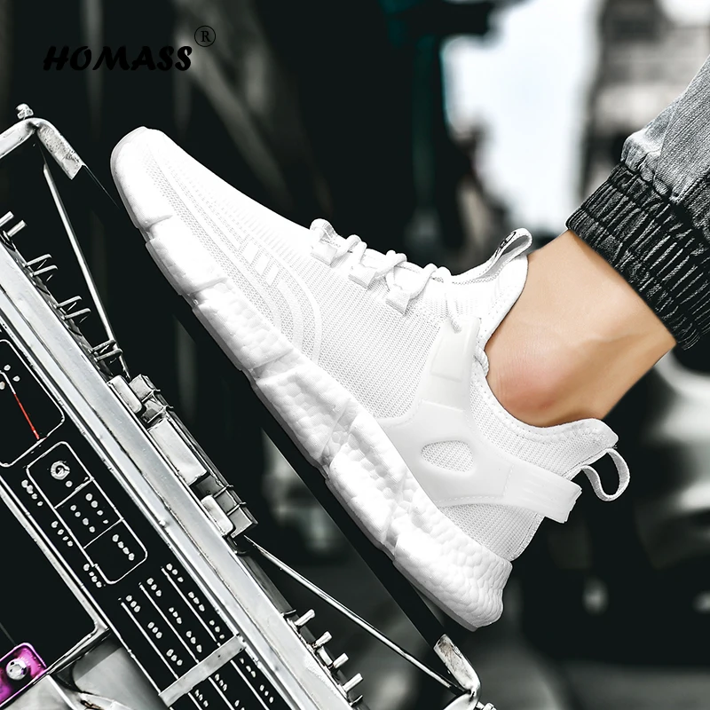 

Men's Shoes Popcorn breathable casual sports running shoes lightweight sports men's shoes white shoes