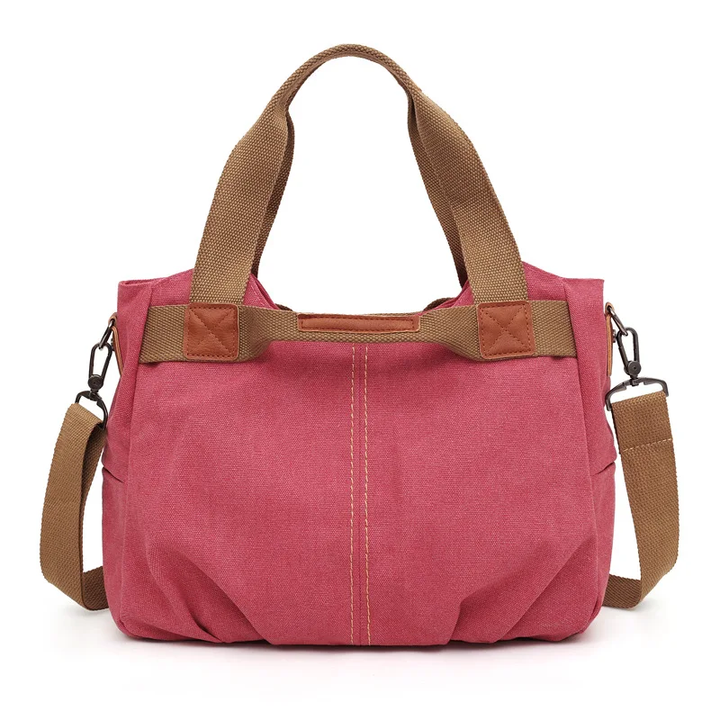 

Retro trendy women canvas bag women shoulder casual bag crossbody bag Korean style of the wild simple large-capacity school bag