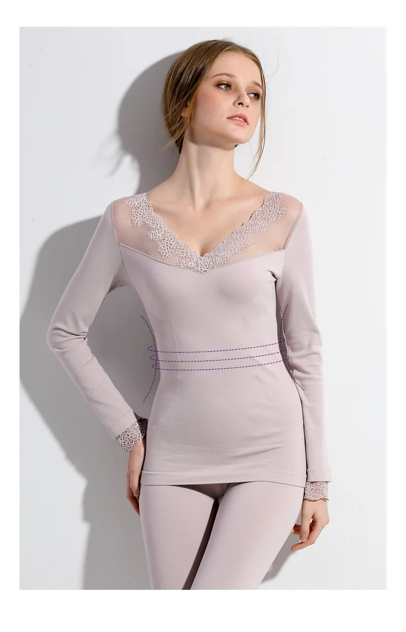 Бесплатная доставка зимние женские теплые комплекты термобелья женский