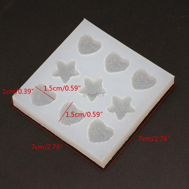 

Sugar Love Star Heart Soft Candy Pendant Mold Slilcone Resin Molds Jewelry Tools
