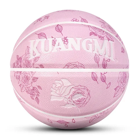 Светящийся баскетбольный мяч Kuangmi износостойкий флуоресцентный светящийся Размер 7 из искусственной кожи тренировочный мяч для спорта на открытом воздухе в помещении