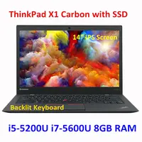 Used Lenovo ThinkPad X1 Carbon I5-5200U I7-5600U SSD 14" IPS Screen Backlit Keyboard Windows 7/10 Laptop Diagnostic Computer