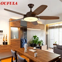 wpd modern ceiling fan lights lamps brown fan blade with remote control suitable for dining room bedroom restaurant
