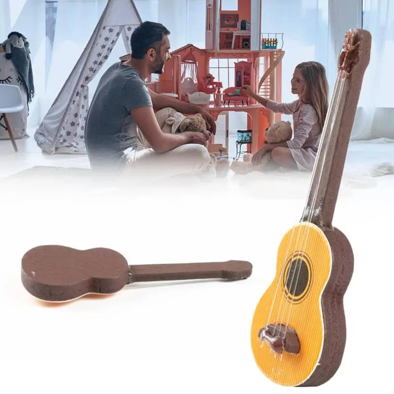 1:12 Кукольный домик аксессуары для гитары милый миниатюрный инструмент часть