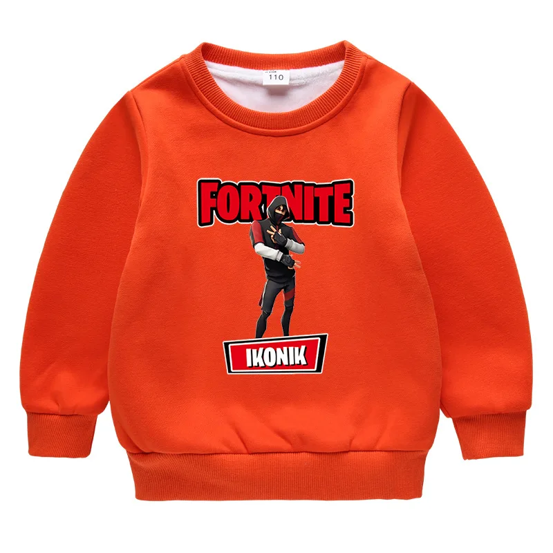 Детские толстовки Fortnites для мальчиков и девочек футболки с длинными рукавами из