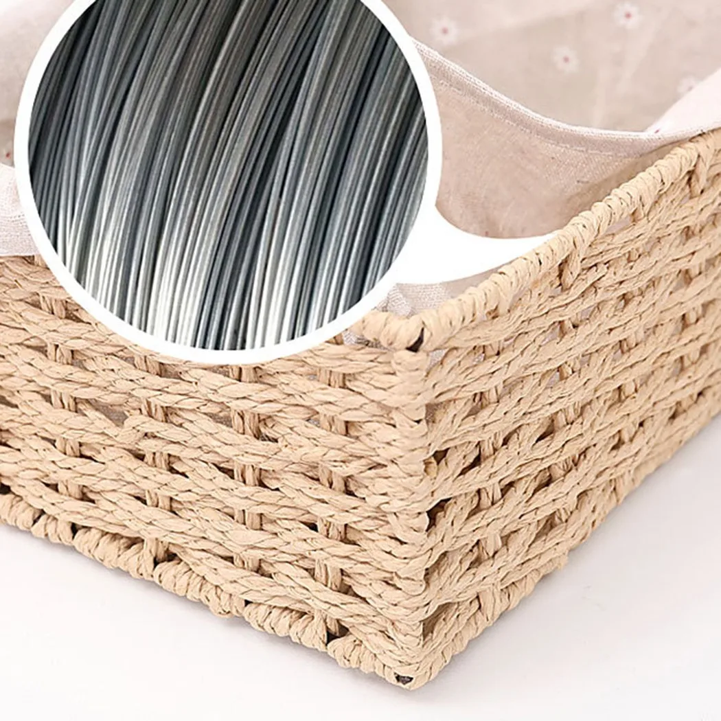 

Display Basket Hand-woven Hiking Linen Rattan Rectangular Storage Basket