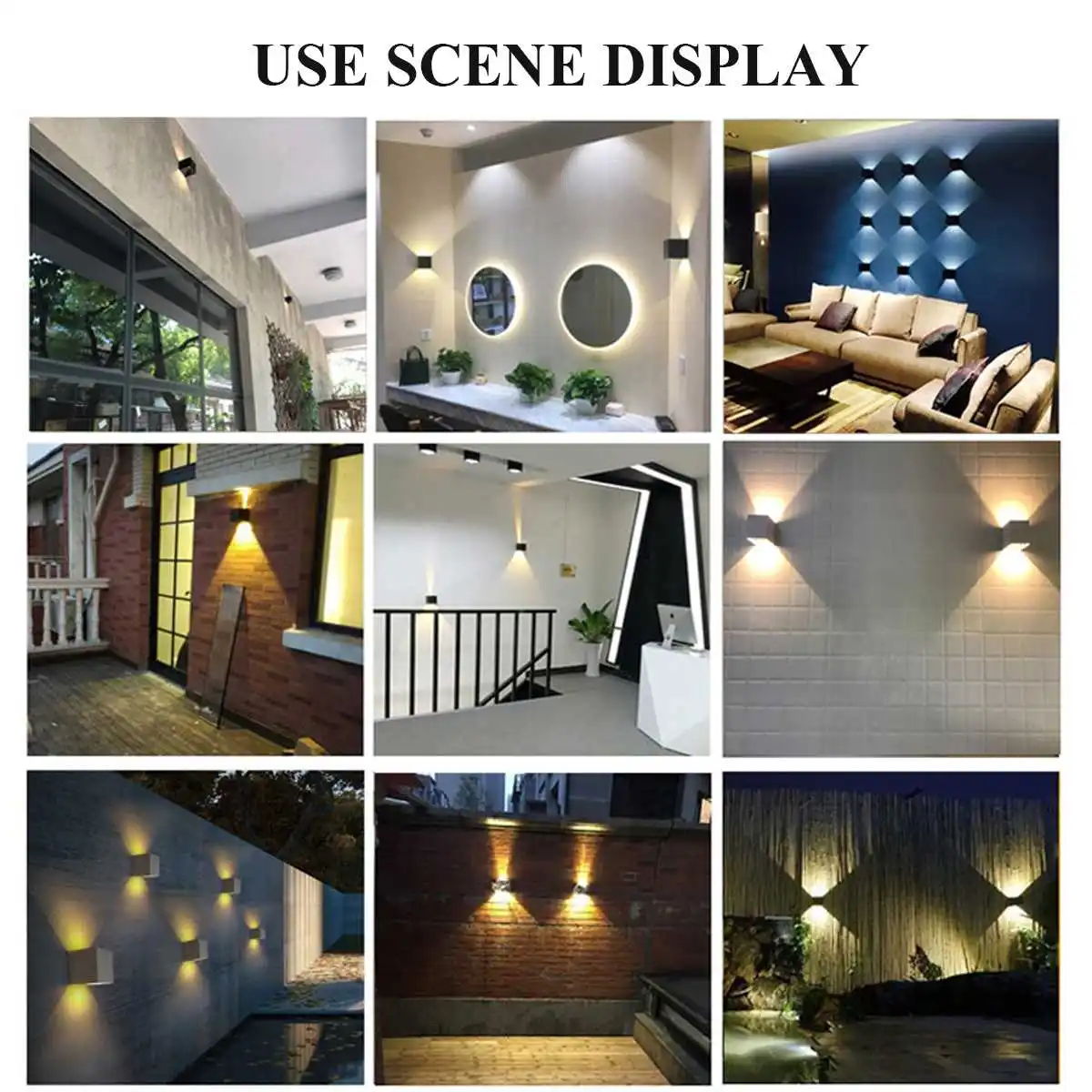 Светодиодная настенная лампа комнатный и уличный водонепроницаемый светильник