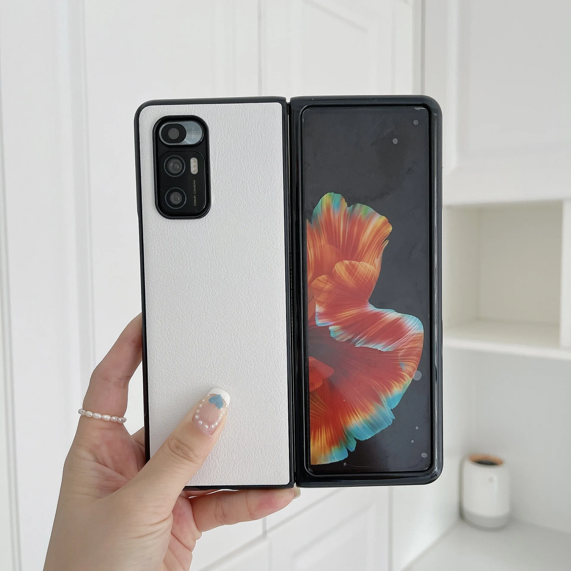 

For Mi Mix Fold Case Back is PU Material