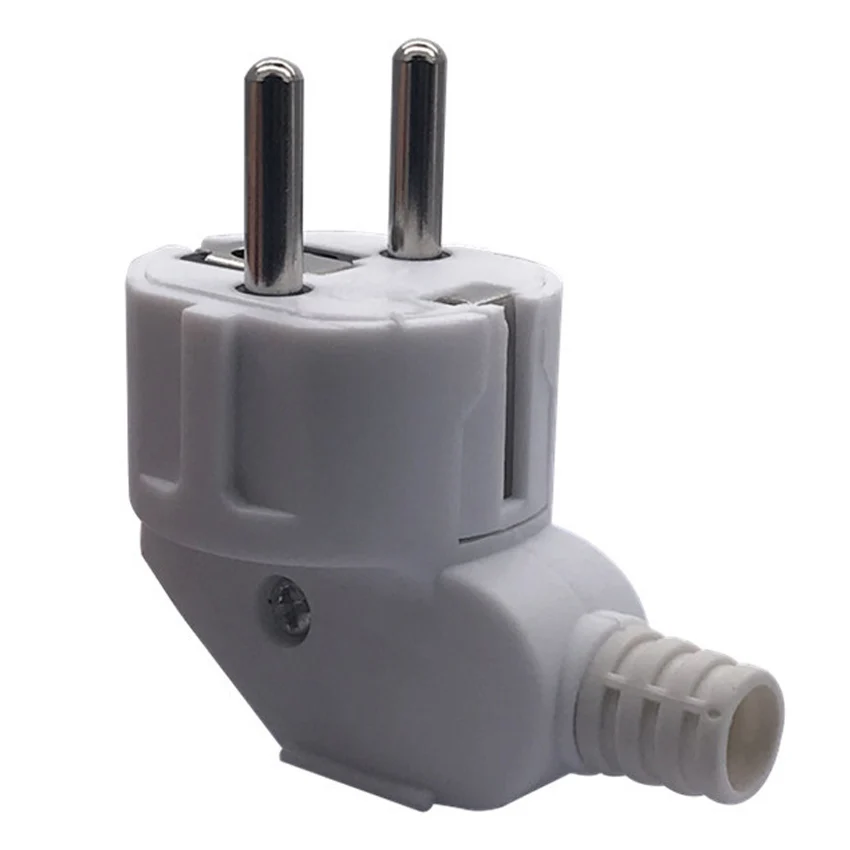 Elbow 90 male plug Белый 250 В 16А французский Россия Корея немецкий ЕС Schuko разъем шнур питания проводной кабель Разъем Мужской Женский узел разъем - Цвет: Elbow 90 male plug