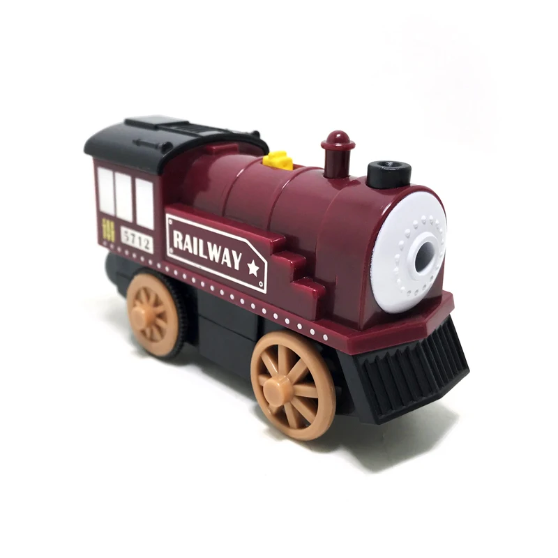 Новый горячий Электрический красный автомобиль совместимый игрушечный рельсы