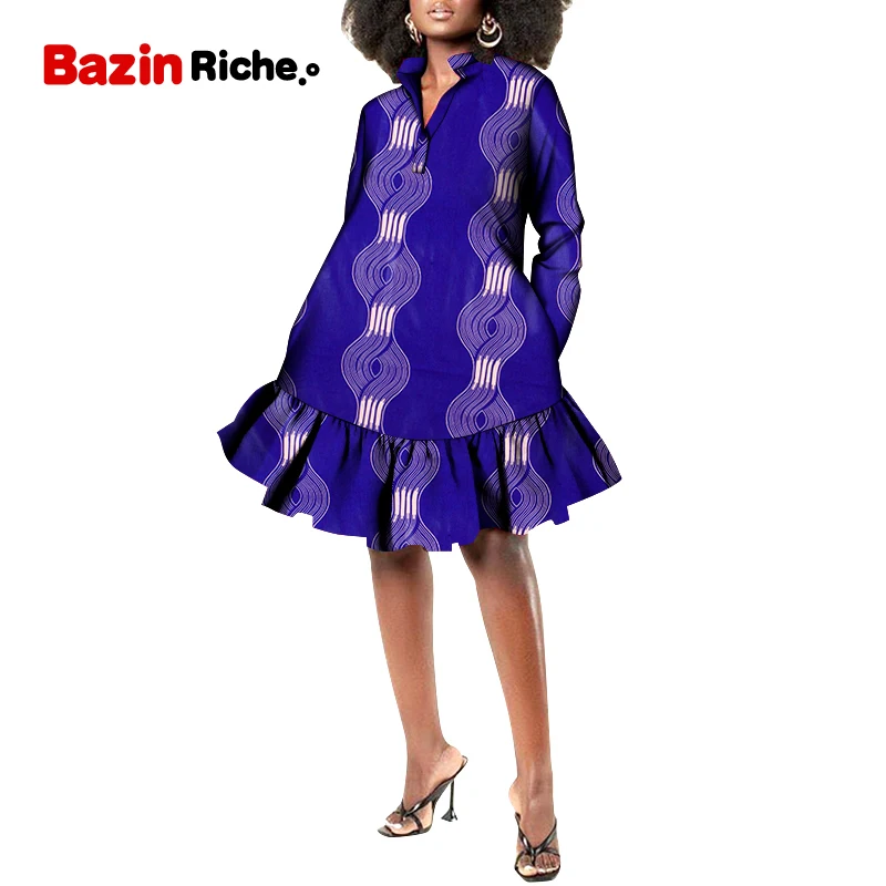 

African Dashiki Print Robe Clothing Maxi Dress WY8820