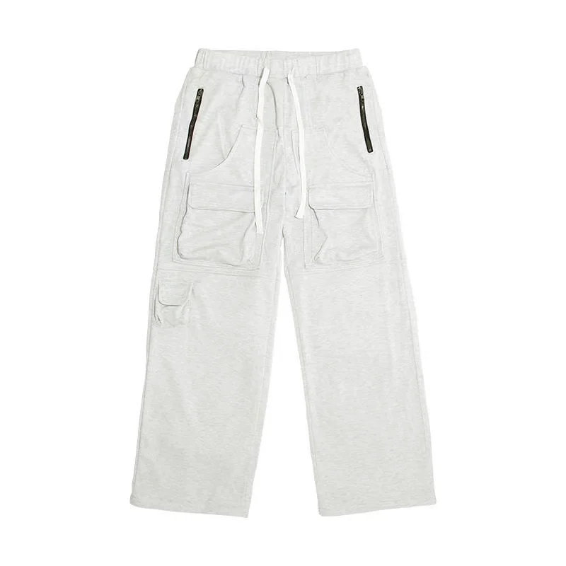 

QWEEK Gray Jogging Sweatpants Women Harajuku High Waist Joggers Cargo Sports Pants Baggy Casual Trousers Female Hip Hop Fashion