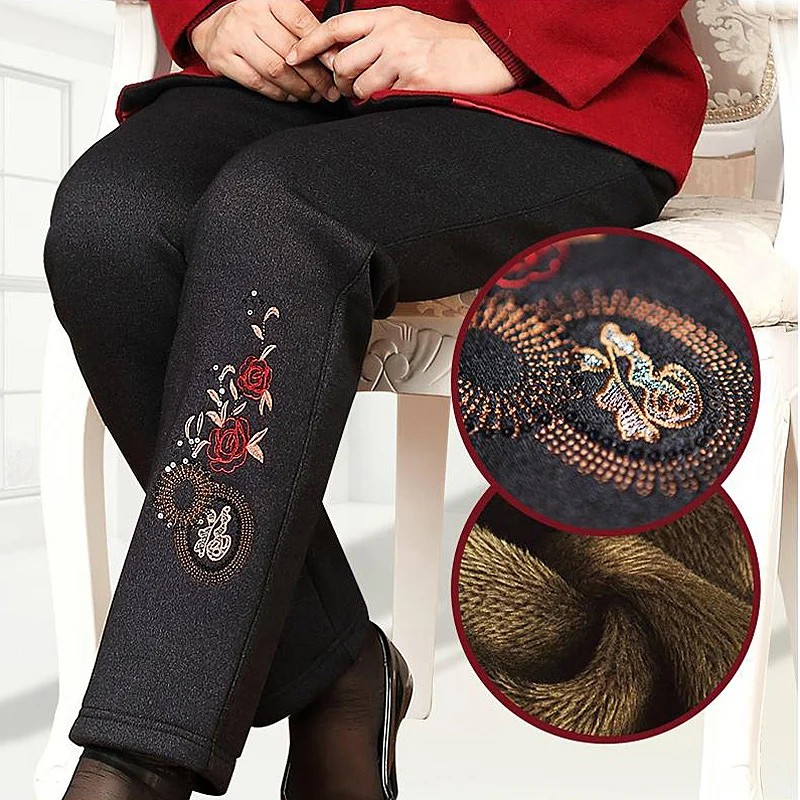 Брюки для женщин среднего и пожилого возраста брюки на осень зиму большие