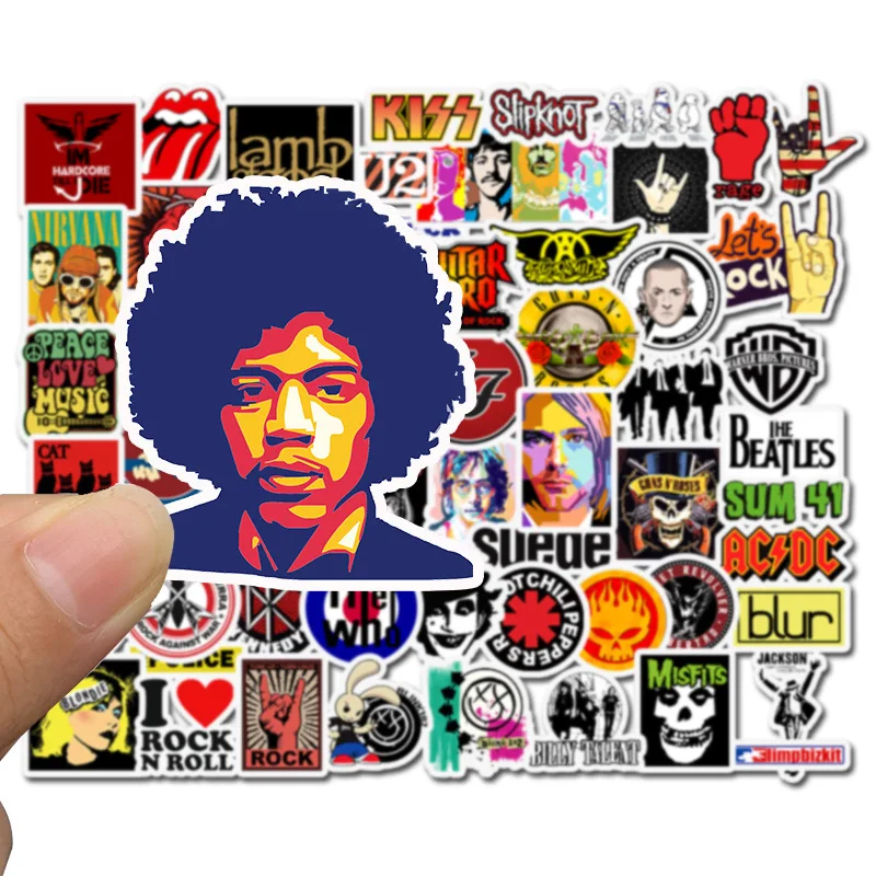 Grafiti de banda de Hip-Hop de dibujos animados cl&aacute;sicos, pegatinas impermeables para monopat&iacute;n, equipaje personalizado, para ordenador, venta al por mayor, 10/30/50 Uds.-2