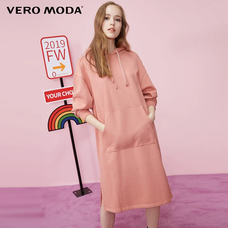 Женское хлопковое платье средней длины с капюшоном|Женские платья| |