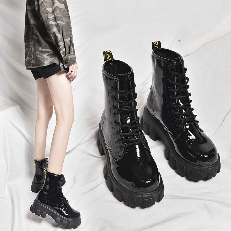 

Martin Boots Female British Style 2021 New Women's Shoes Autumn and Winter Thick-soled Heightened Short Boots Female Ins Tide