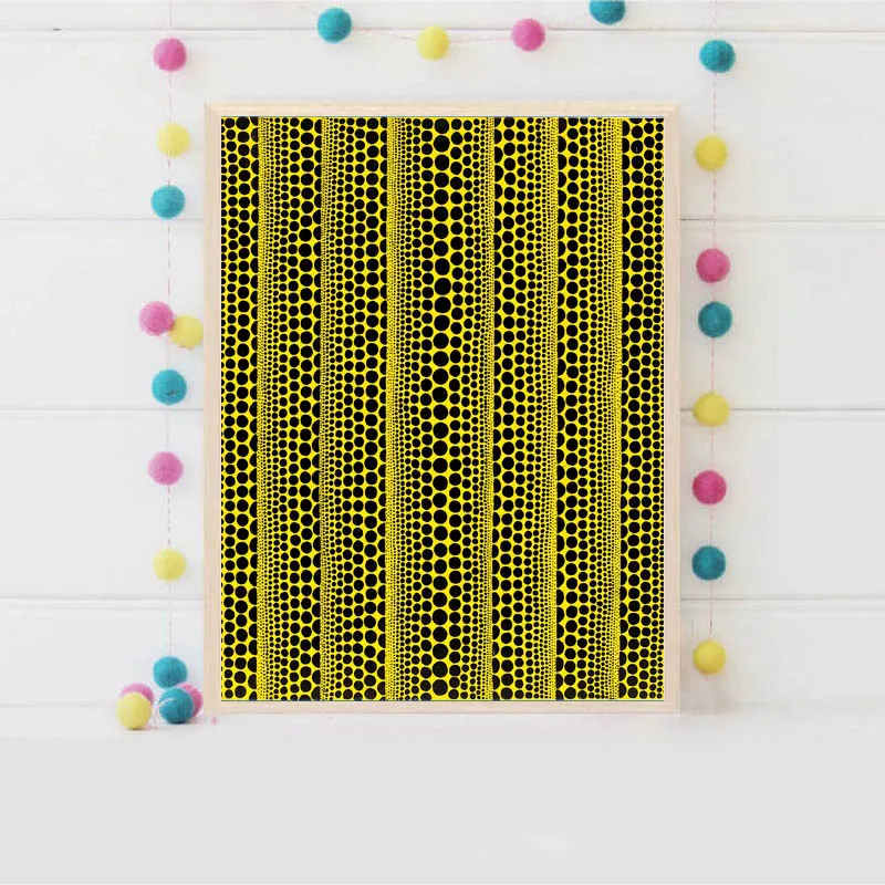 Yayoies Kusamaer Тыква Бесконечность горошек обои Искусство Холст Плакат Картина