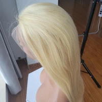 brazilian honey blond frontal straight wig 613 lace front human hair wigs for women pre plucked remy hair bleached knots