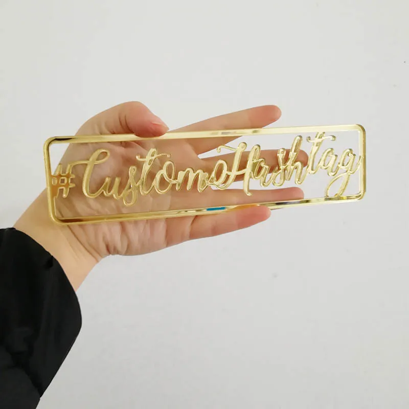 Изготовленный на заказ вырезной знак для хэштега персонализированный лазерная