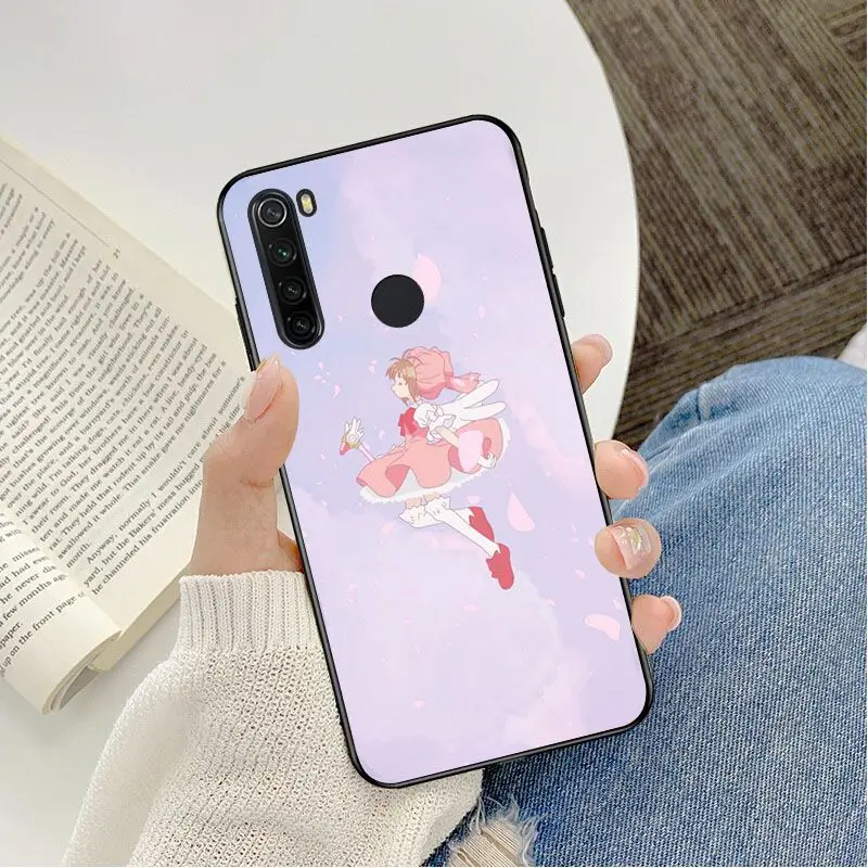 Cardcaptor Sakura Black Soft Shell Phone Cover For Redmi 8 K20 Note4 Note5 5A 7 Note6 8pro Coque Shell Mobile Cover