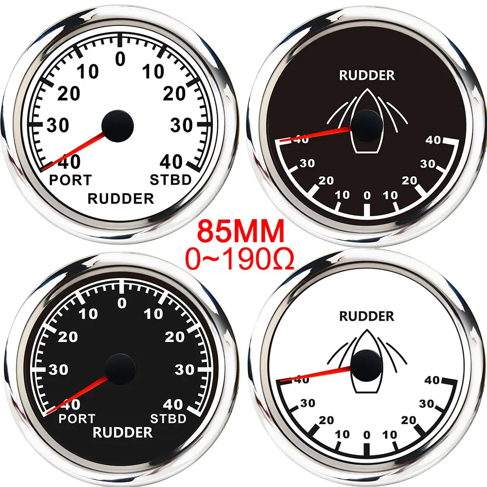 Водонепроницаемый угловой датчик руля для лодки 85 мм 0 ~ 190 Ом угла с красной