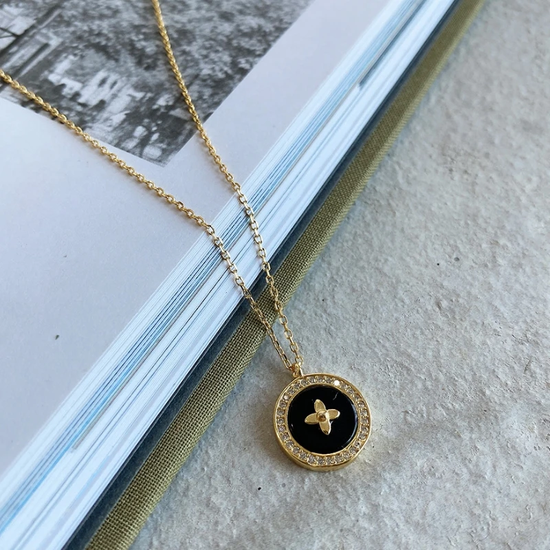 Черный Агат Bijoux Femme (украшения своими руками) 925 стерлингового серебра круглый