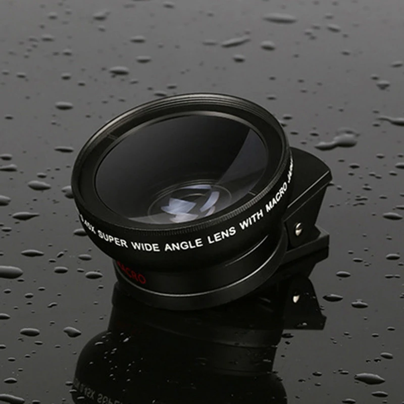 2 Functions Mobile Phone Lens 49mm 0.45X Wide Angle 10X Macro HD Camera Universal for iPhone Android | Мобильные телефоны и