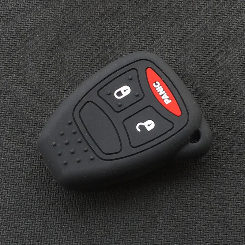 silicone rubber key cover case shell protector for Jeep Wrangler jk Commander Grand Cherokee Chrysler Pacifica Aspen 300 Dodge C |