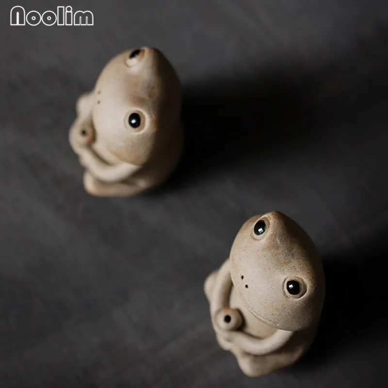 Керамическая курильница ручной работы в виде маленькой лягушки мини животного