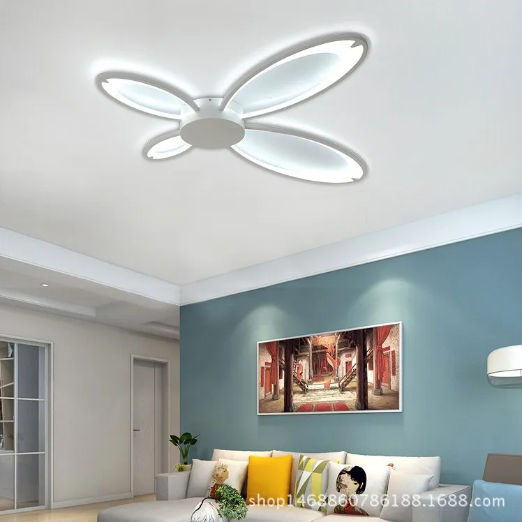 Простая индивидуальная Светодиодная потолочная лампа с бабочкой Современная