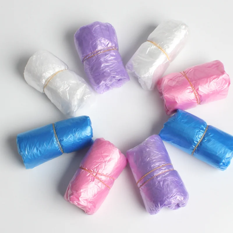 

100/300 Pcs Disposable Plastic Rain Shoe Covers Thickened Shoe Covers Plastic PE Color Waterproof And Dustproof Household